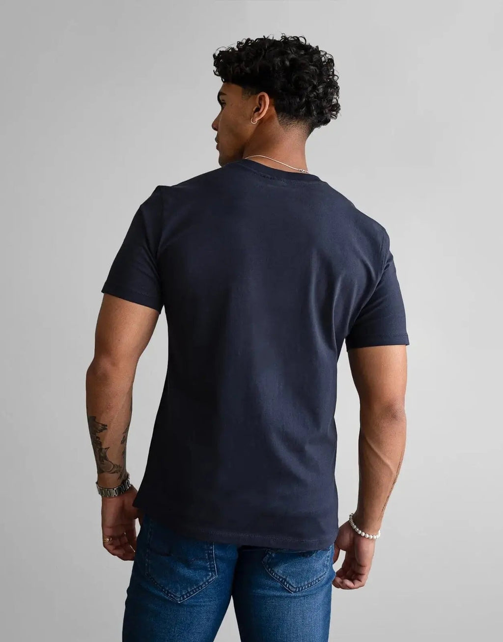 Fade Essential V-Neck Navy T-Shirt - view 2