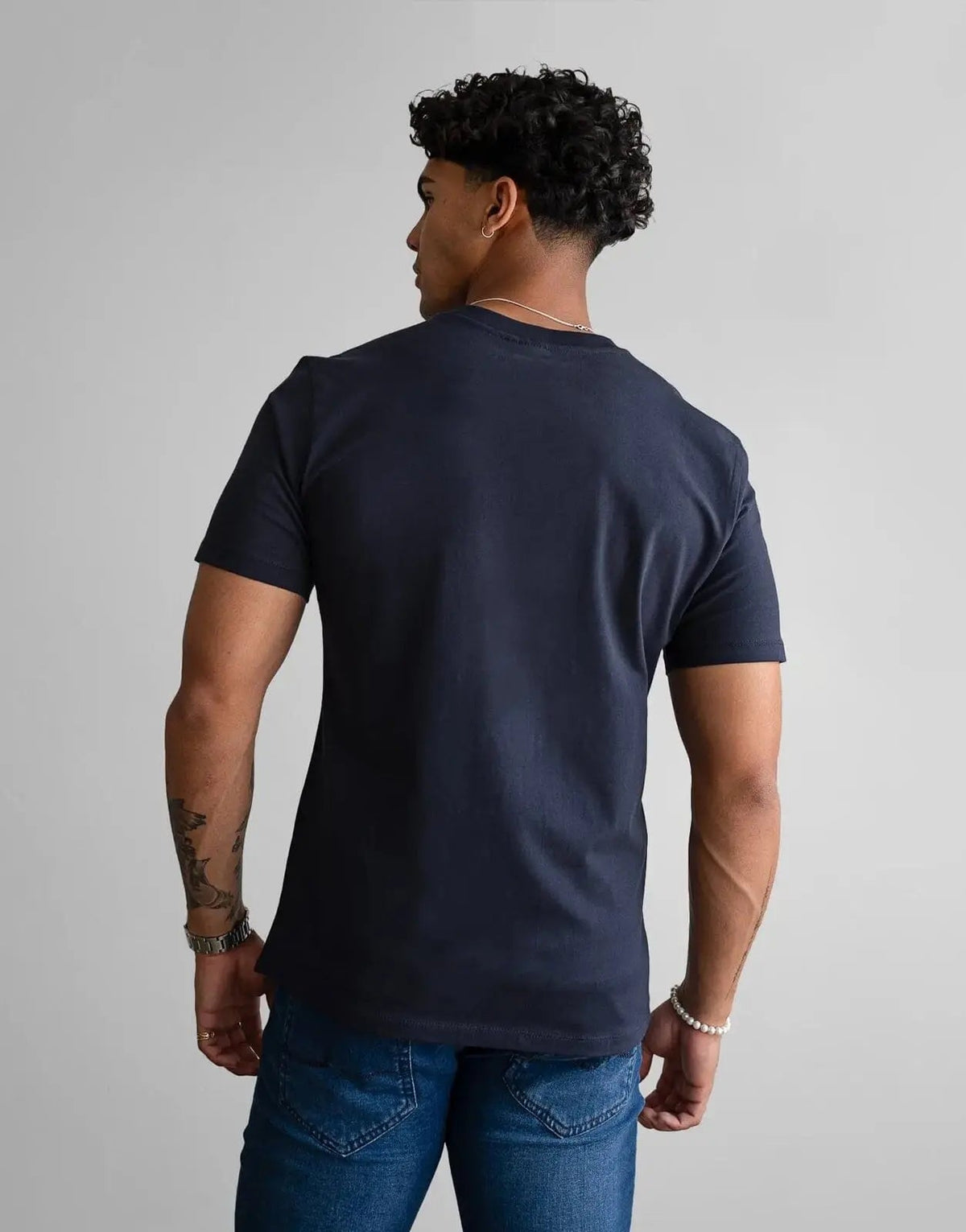 Fade Essential V-Neck Navy T-Shirt - view 2