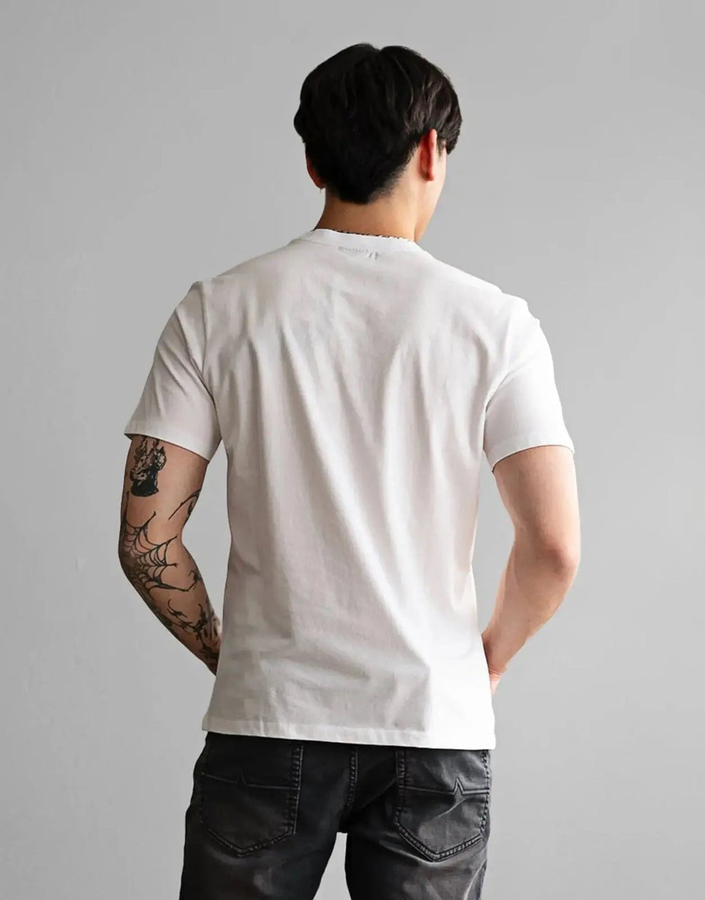 Fade Icon V-Neck White T-Shirt - view 2