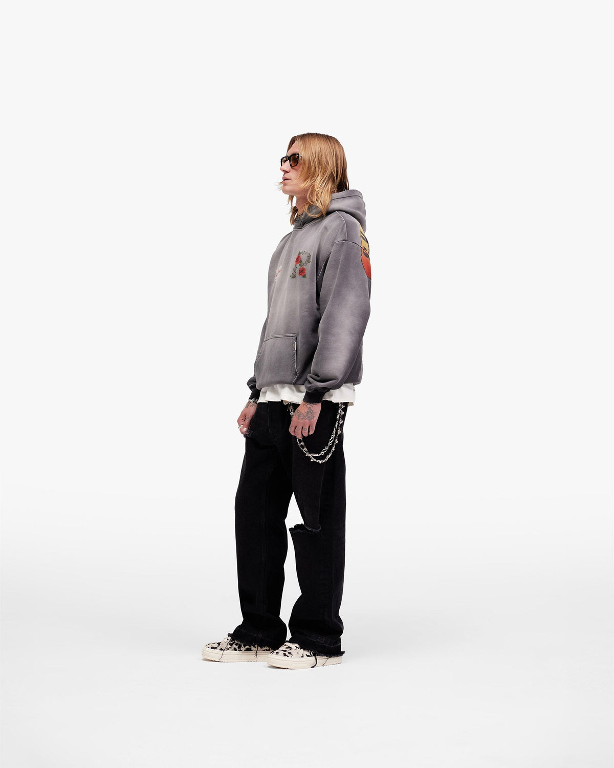Represent X Guns N' Roses Tour Hoodie - Stained Black