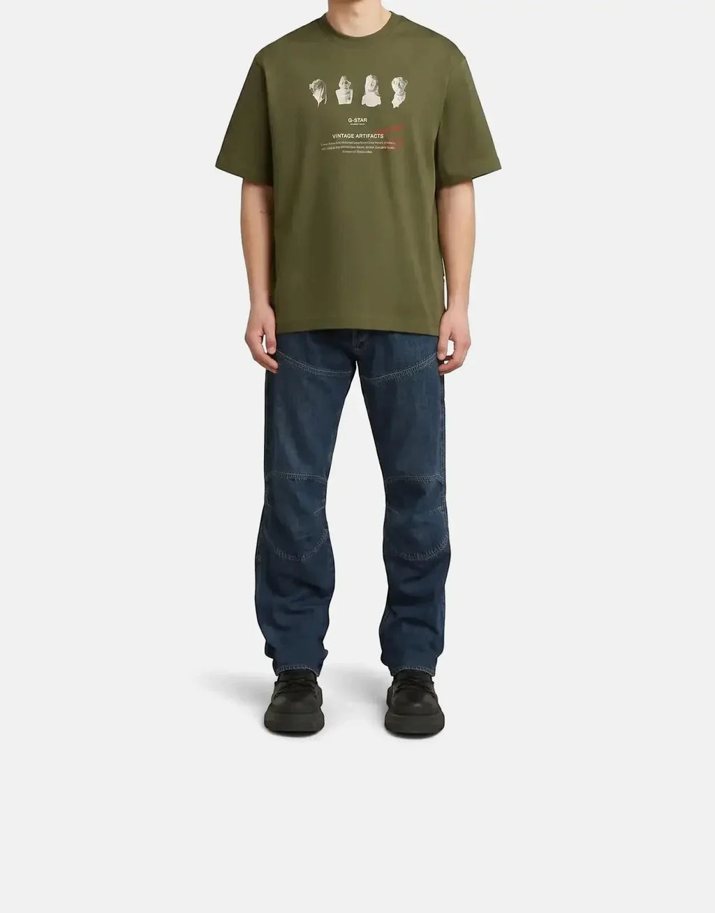 G-Star RAW Artifacts Boxy Shadow Olive T-Shirt - view 5