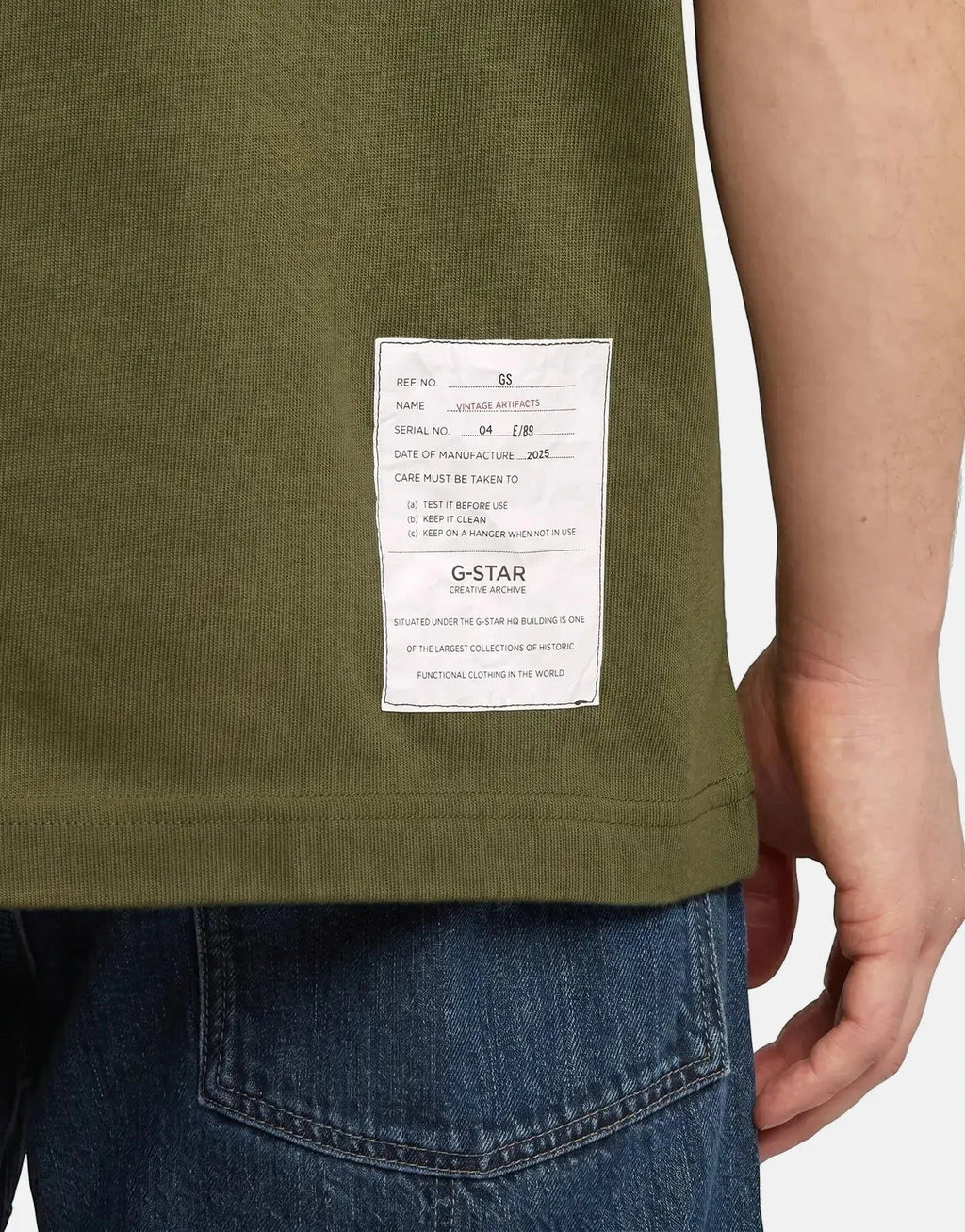 G-Star RAW Artifacts Boxy Shadow Olive T-Shirt - view 4