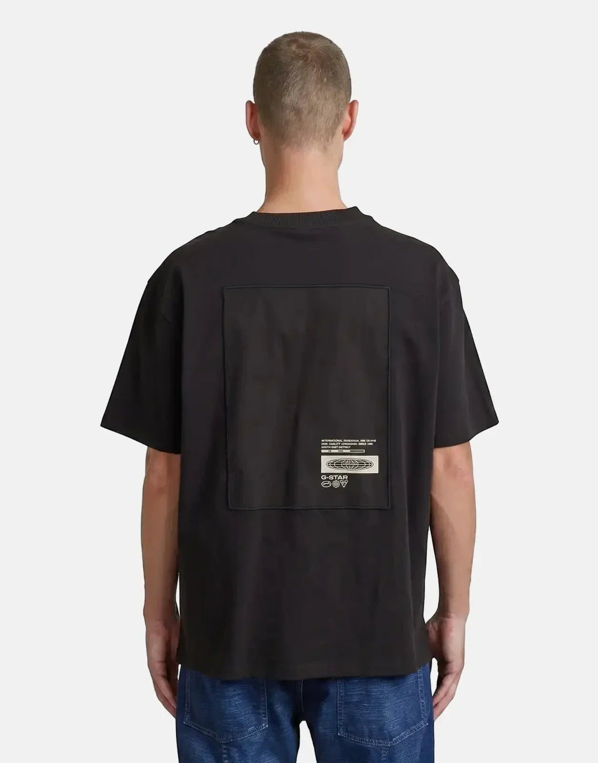 G-Star RAW Back Applique Relaxed Black T-Shirt - view 2