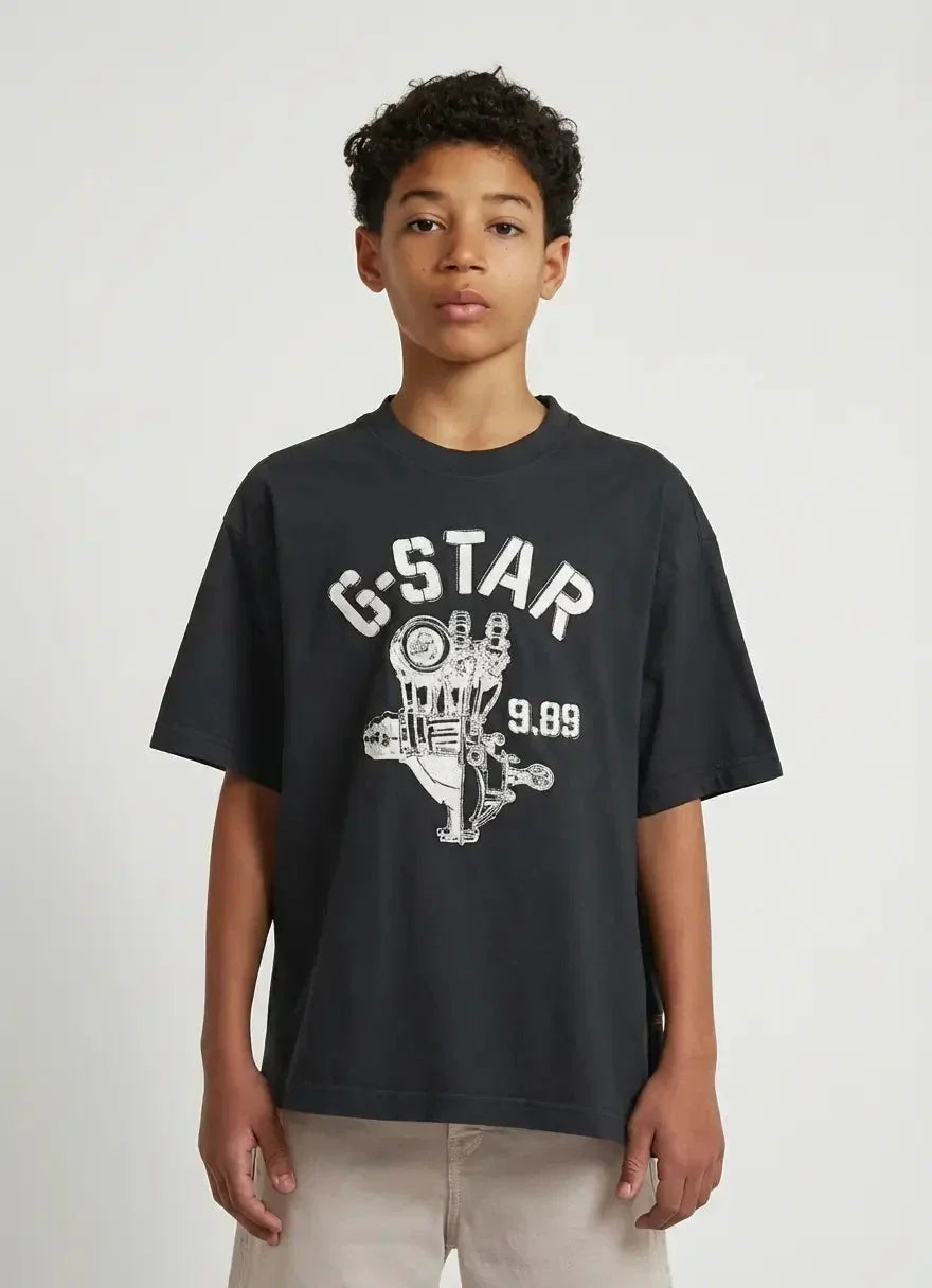G-Star RAW Boys Oversized Dk Black T-Shirt