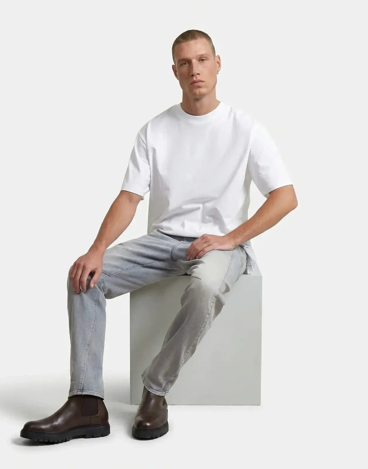 G-Star RAW Contor 3D Slim Faded Mechanical Grey Jeans - view 4