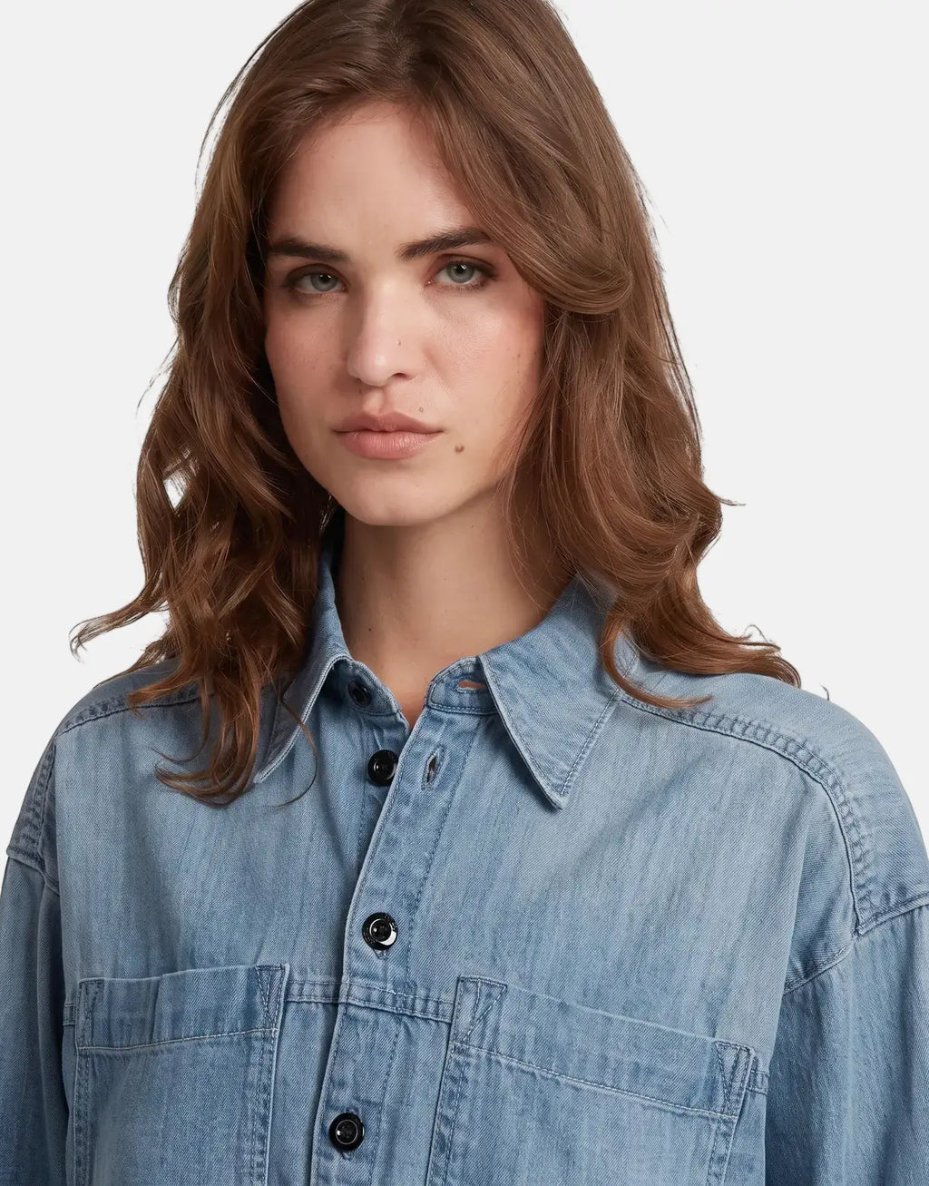 G-Star RAW Cropped Relaxed Shirt Faded Cadet Blue - view 3