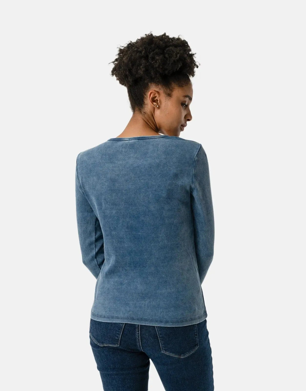 G-Star RAW Deep V Indigo Henley - view 2