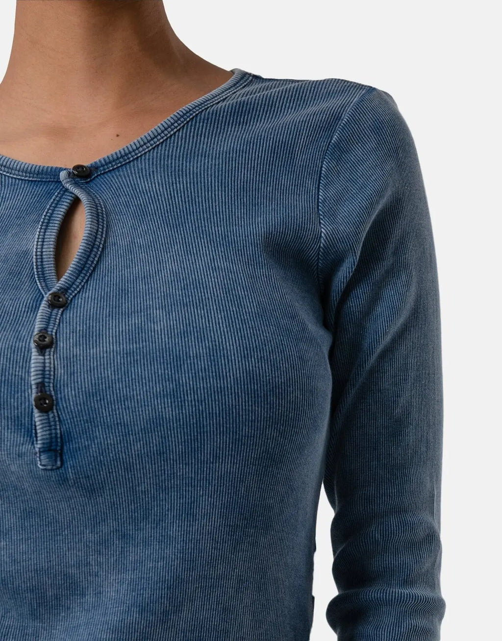 G-Star RAW Deep V Indigo Henley - view 3
