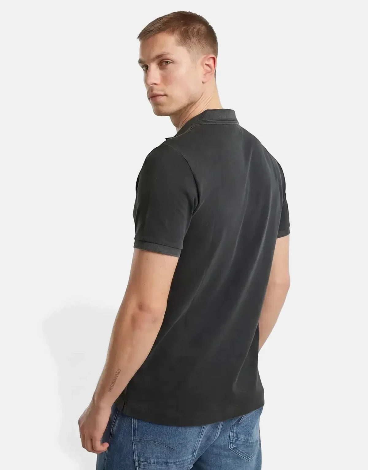 G-Star RAW Dunda Overdyed Black Slim Polo Shirt - view 2