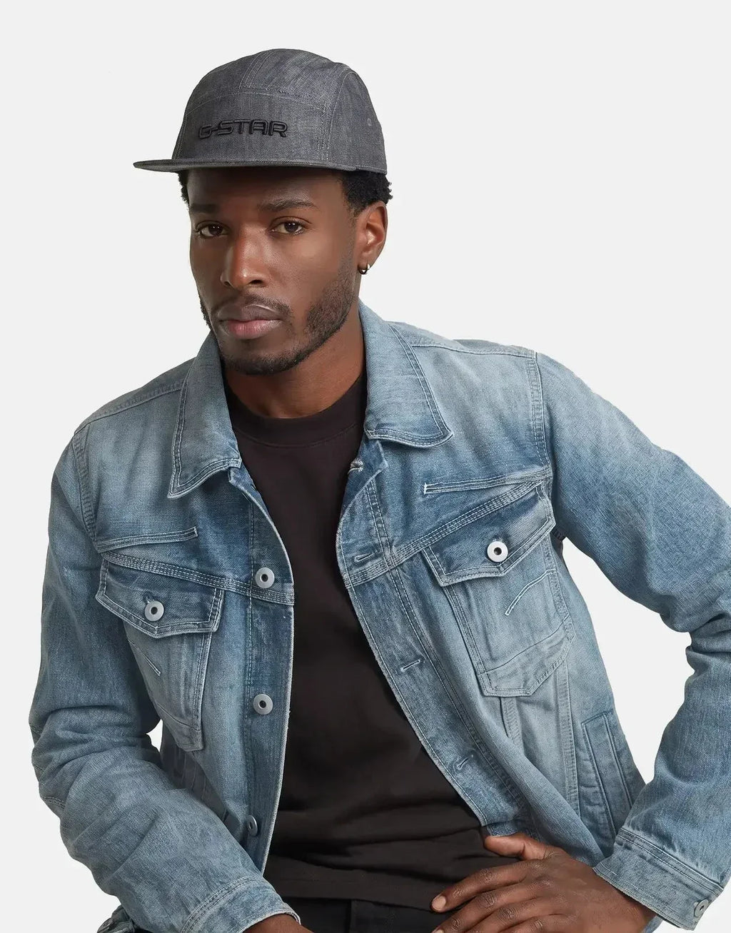 G-Star RAW Flat Brim 5 Raw Denim Panel Cap - view 3