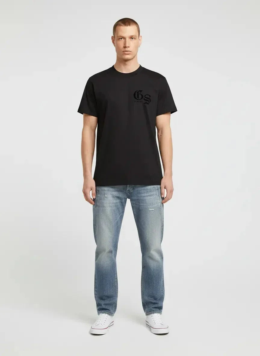 G-Star RAW Flock Back Graphic Black Loose T-Shirt