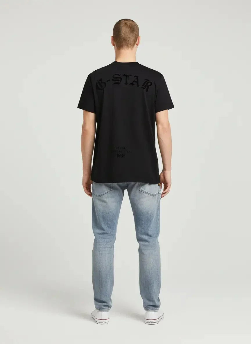 G-Star RAW Flock Back Graphic Black Loose T-Shirt - view 2