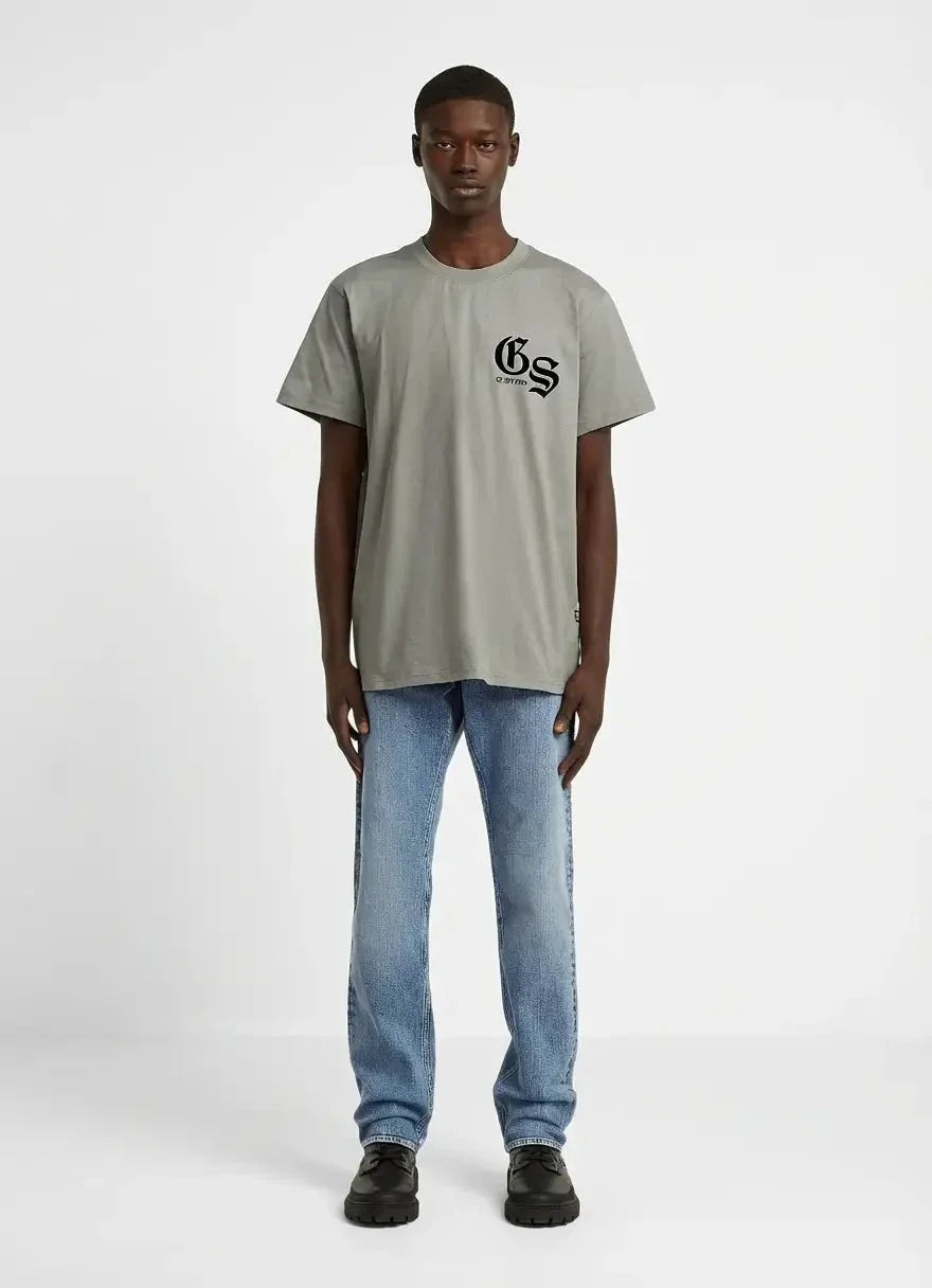 G-Star RAW Flock Back Graphic Wild Dove Loose T-Shirt - view 4