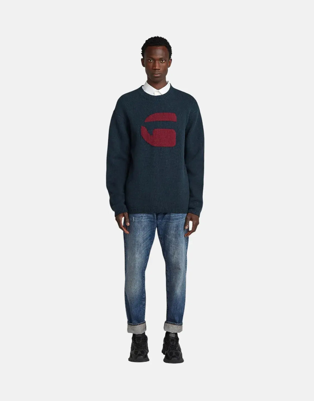 G-Star RAW G Logo Relaxed Salute Knit Jersey - view 3