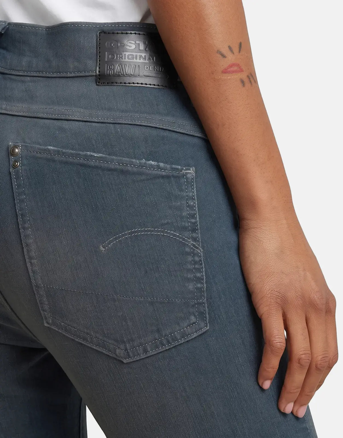 G-Star RAW Lhana Skinny Worn in Smokey Night Jeans - view 4