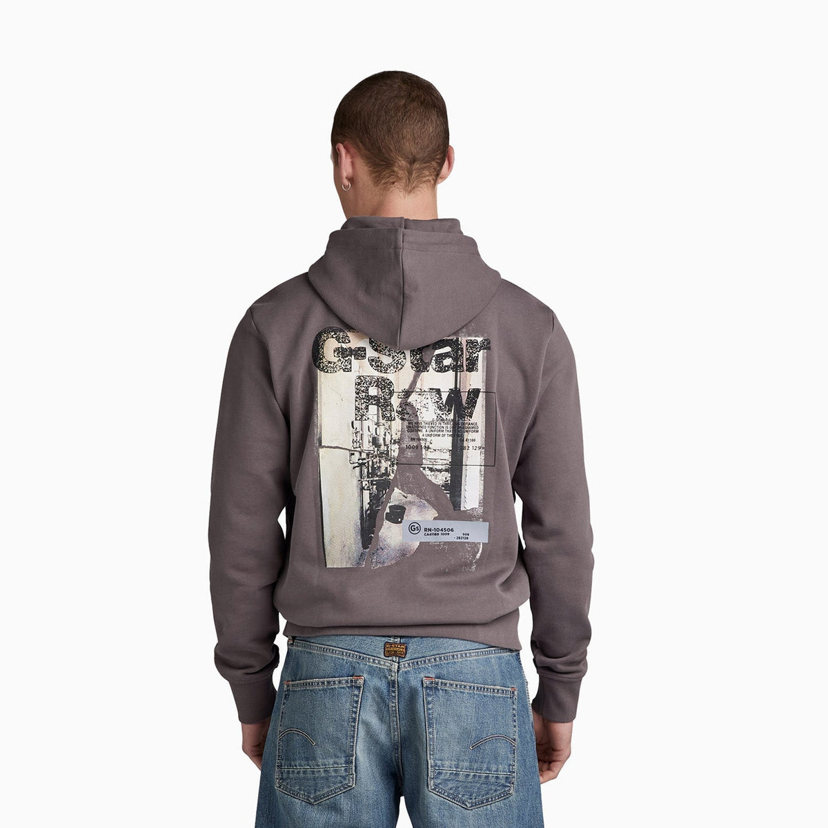 Men's Back Print Pull Over Hoodie