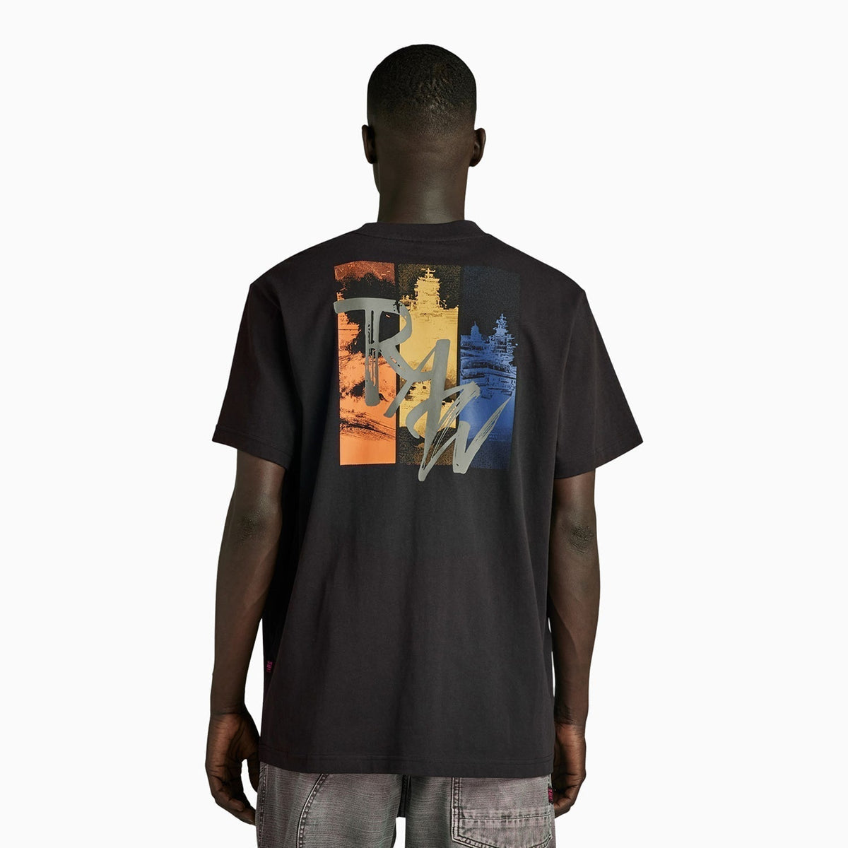 Men's Flight Deck Back Graphic Loose T-Shirt