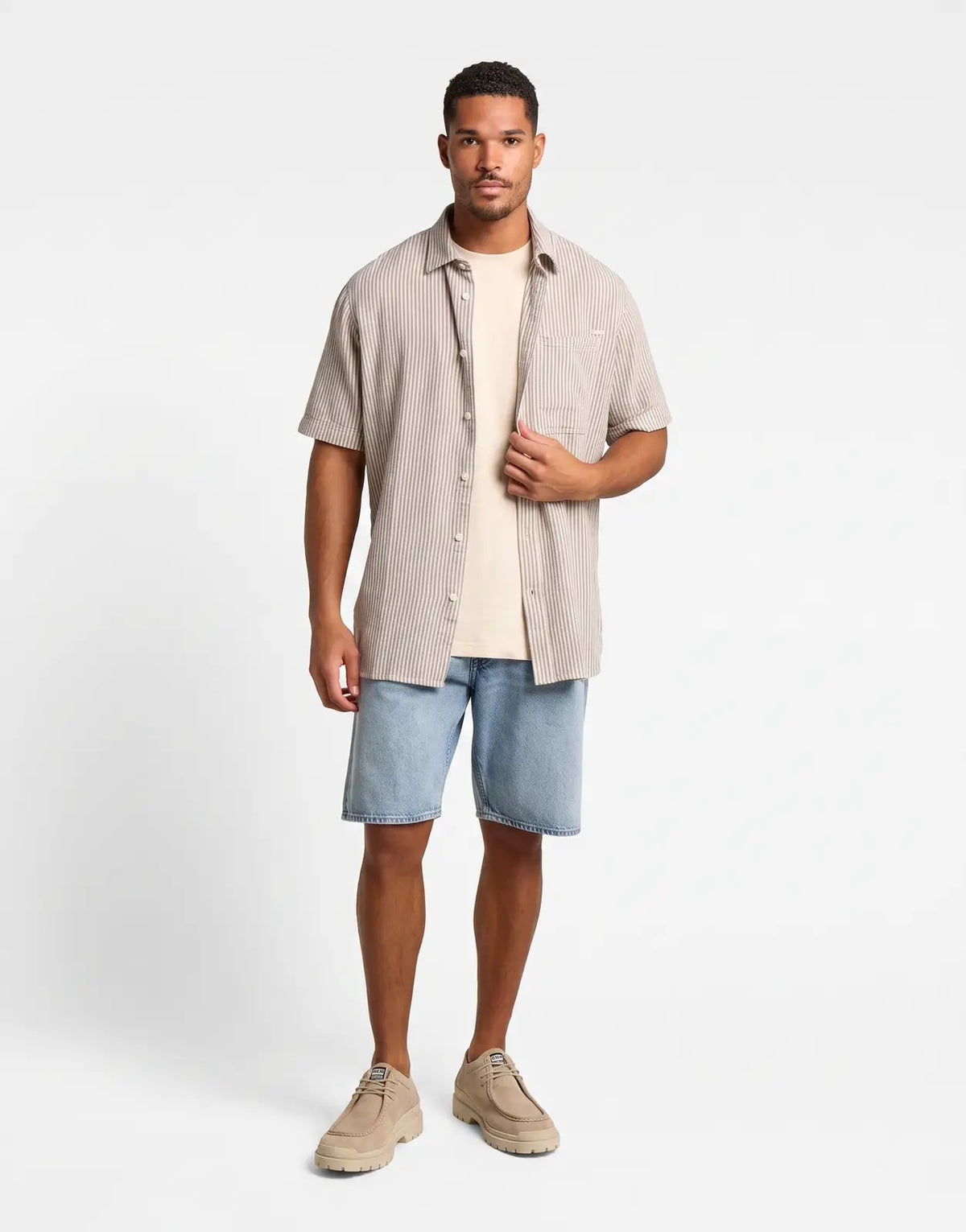 G-Star RAW One Pocket Regular Rank Blue Slim Stripe Shirt - view 3