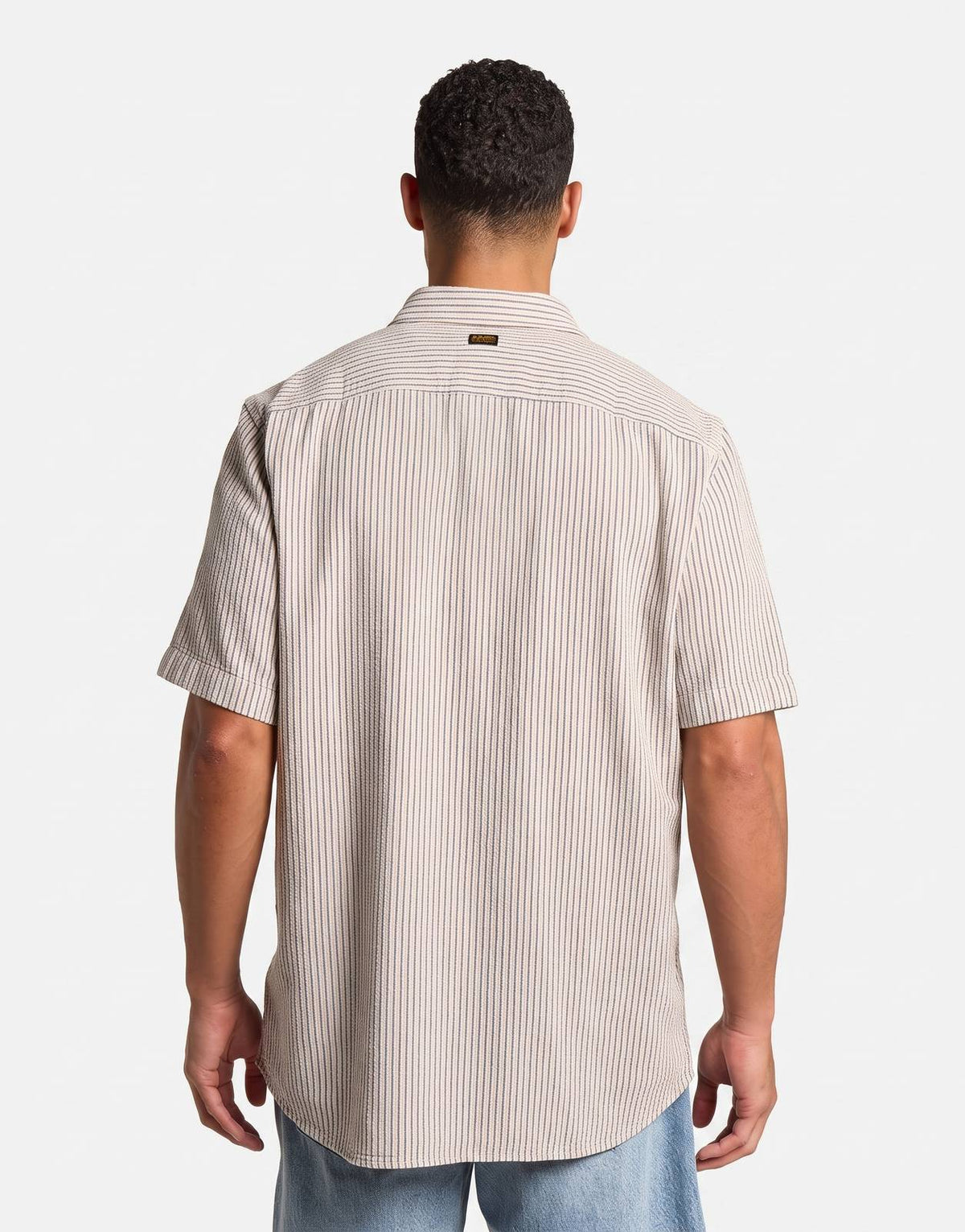 G-Star RAW One Pocket Regular Rank Blue Slim Stripe Shirt - view 2