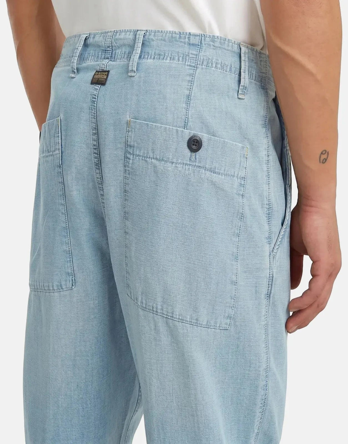 G-Star RAW Pleated Chino Denim Relaxed Tapered Vintage Mirage - view 3