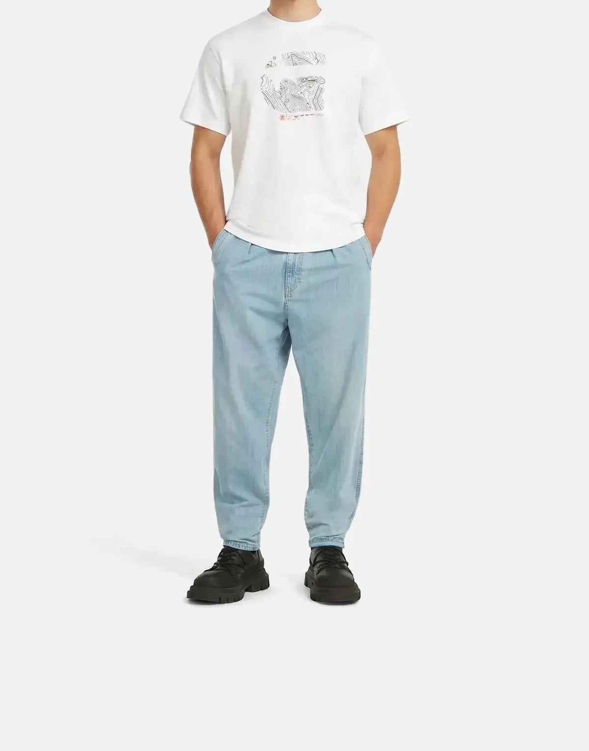 G-Star RAW Pleated Chino Denim Relaxed Tapered Vintage Mirage - view 4