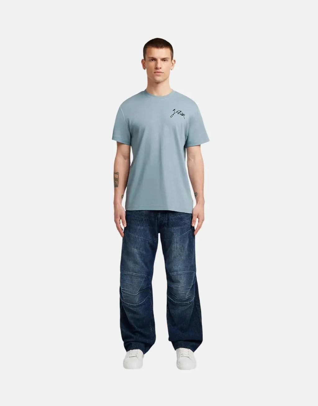 G-Star RAW Script Ash Blue T-Shirt - view 4