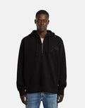 G-Star RAW Script Half Zip Black Hooded Sweatshirt