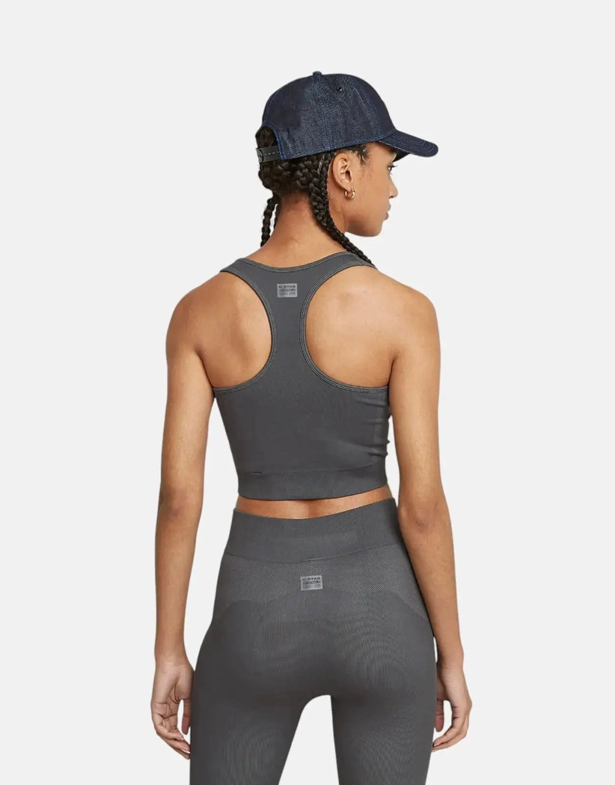 G-Star RAW Seamless Racerback Grey Asphalt Top - view 2