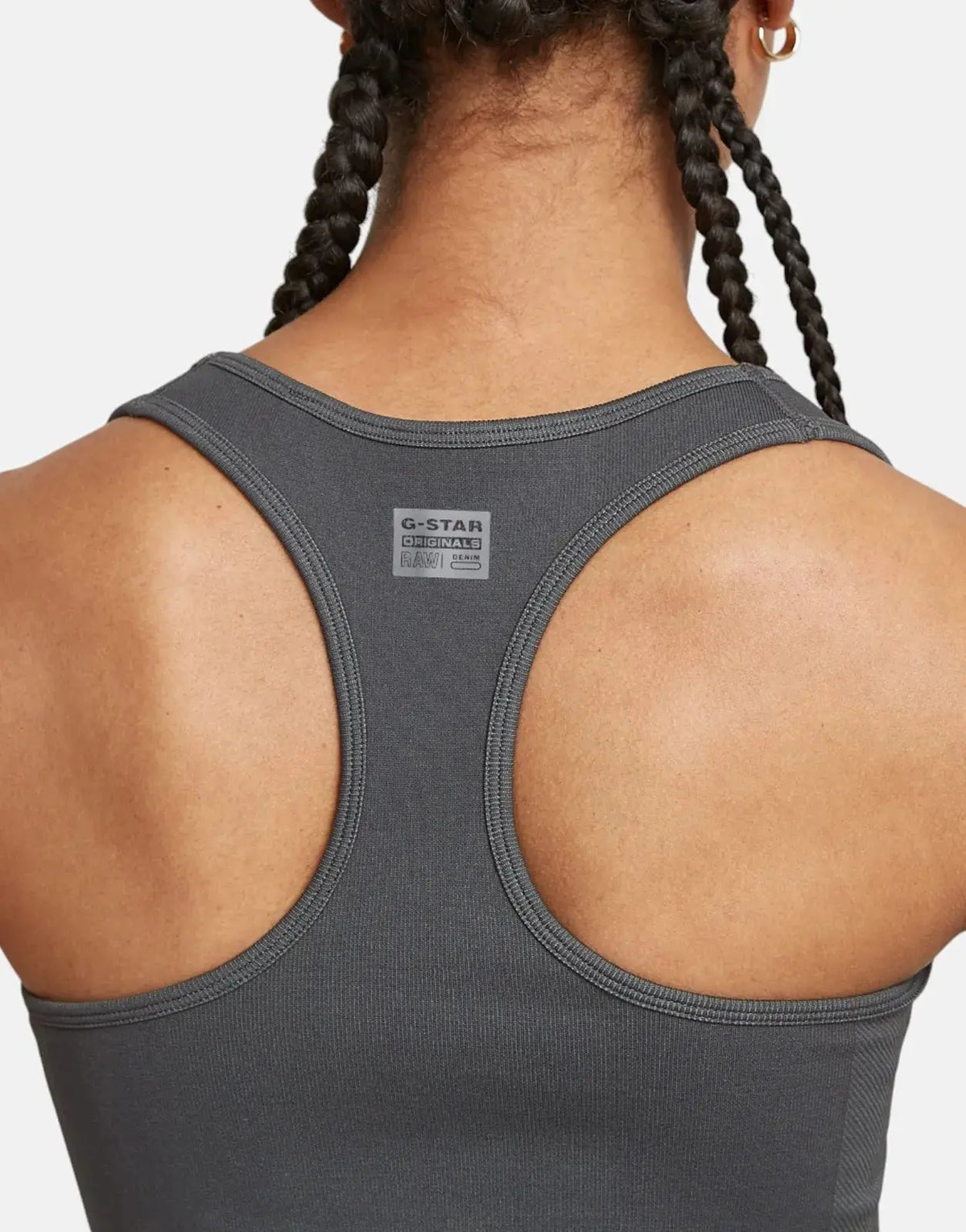 G-Star RAW Seamless Racerback Grey Asphalt Top - view 3