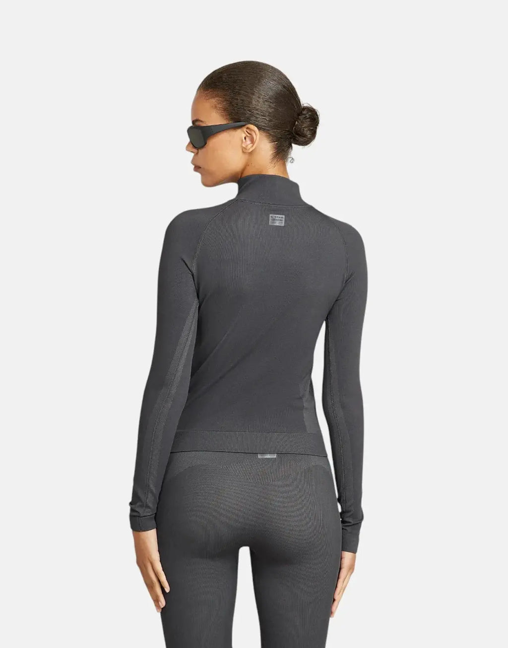 G-Star RAW Seamless Zip Grey Asphalt Leggings - view 2