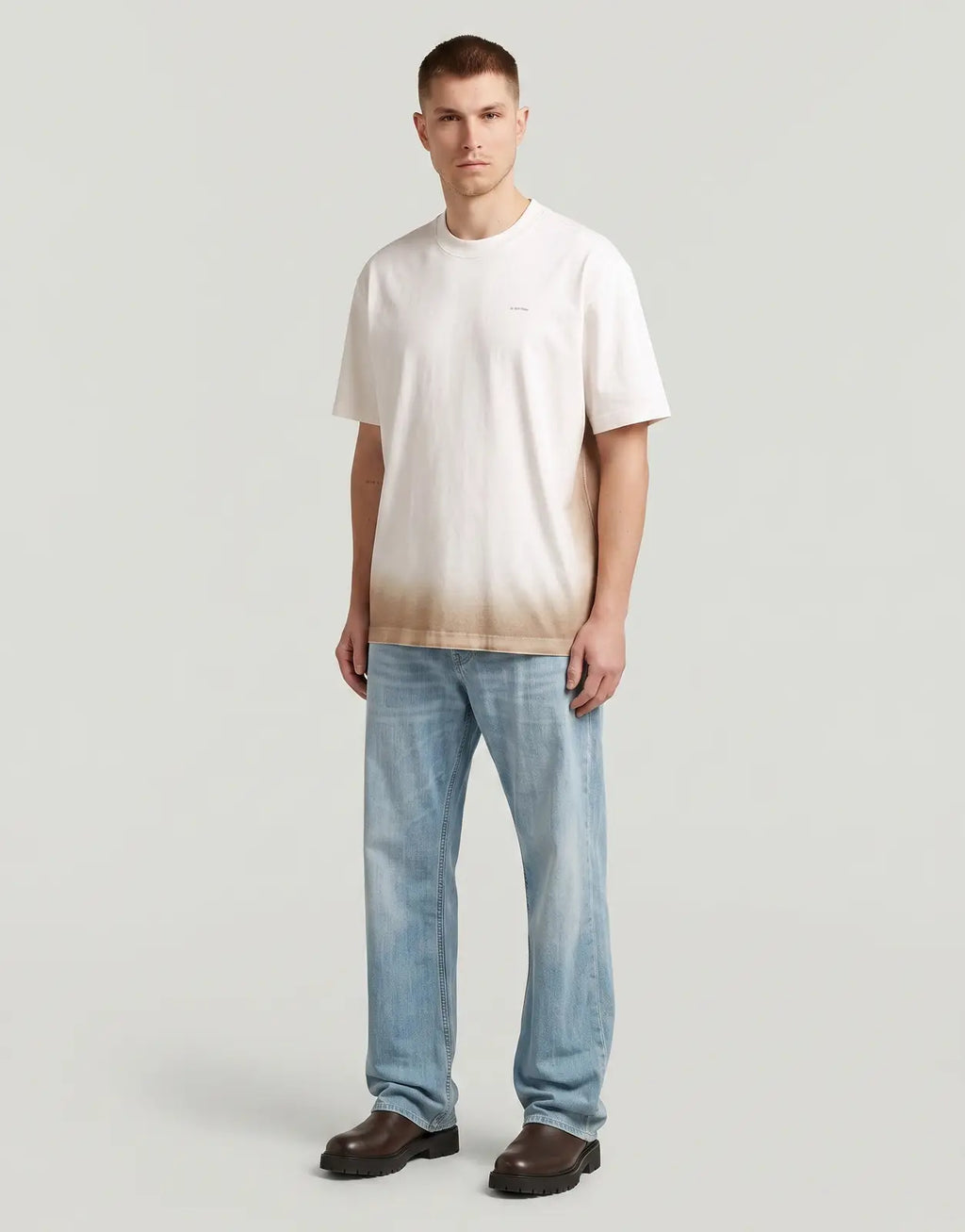 G-Star RAW Sprayed Relaxed Milk/Dk Brick Spray T-Shirt - view 3