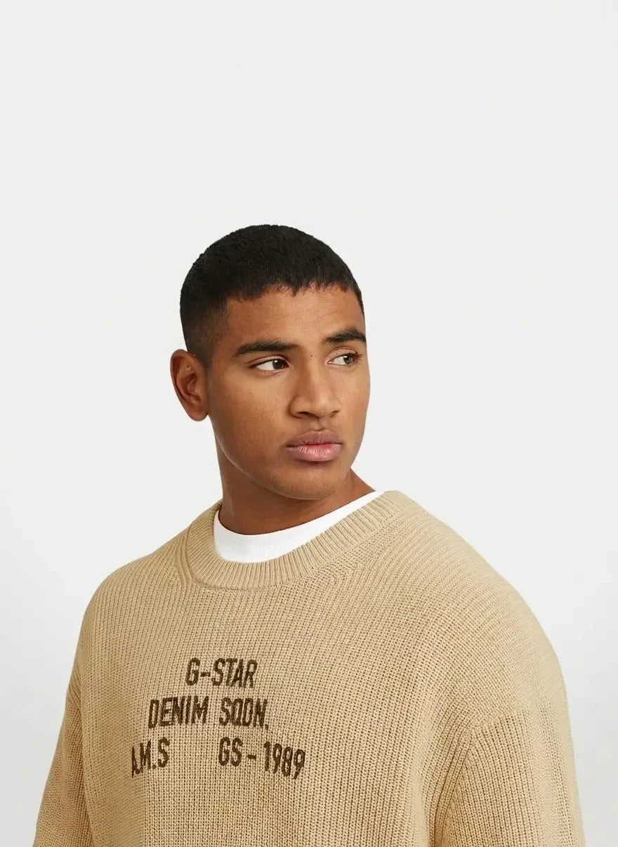 G-Star RAW Stencil Loose Knit Sweatshirt - view 3