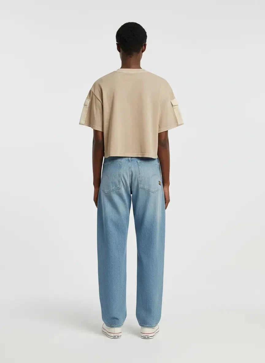 G-Star RAW Washed Mix Boxy Brick Cropped T-Shirt - view 2