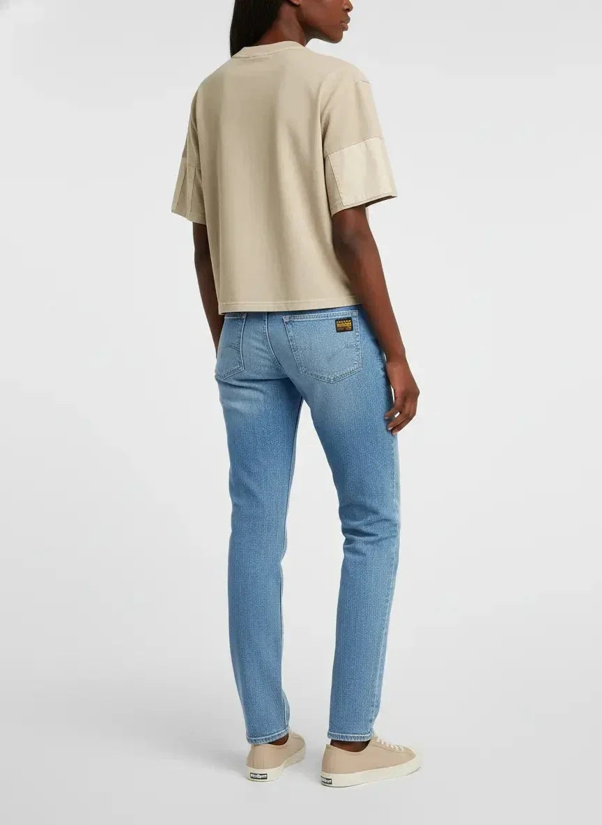 G-Star RAW Washed Mix Boxy Brick Cropped T-Shirt - view 3