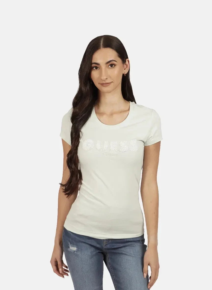 Guess Guess Logo Sequins Tea T-Shirt