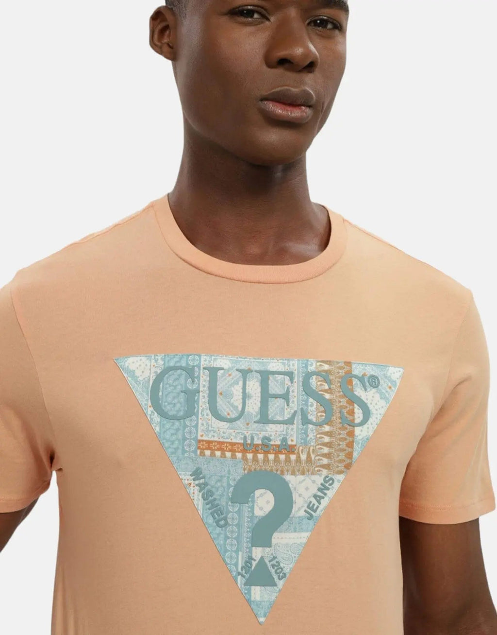 Guess Mosaic Tri Logo T-Shirt - view 4