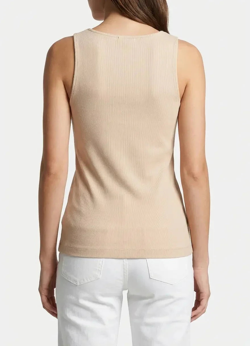 Guess Round Neck Guendalina Light Brown Top - view 2