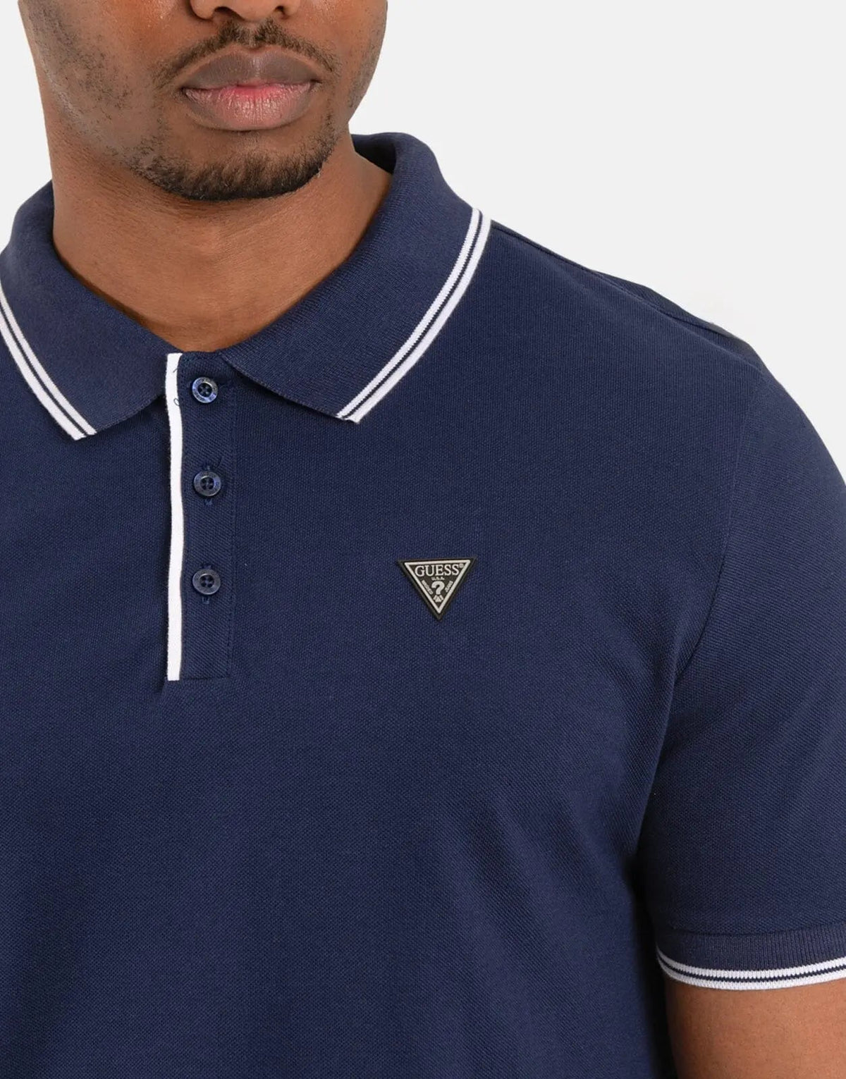 Guess Tipped Core Polo Shirt Blue - view 3