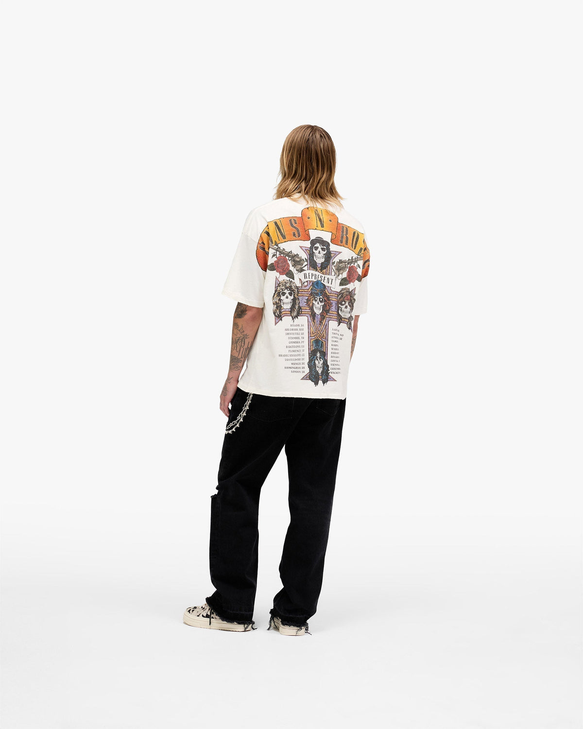 Represent X Guns N' Roses Tour T-Shirt - Flat White