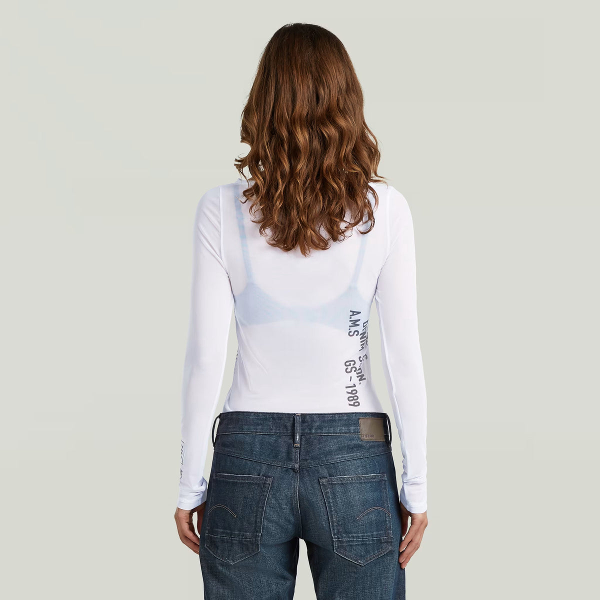 G-Star RAW Stencil Boat Slim White T-Shirt - view 2