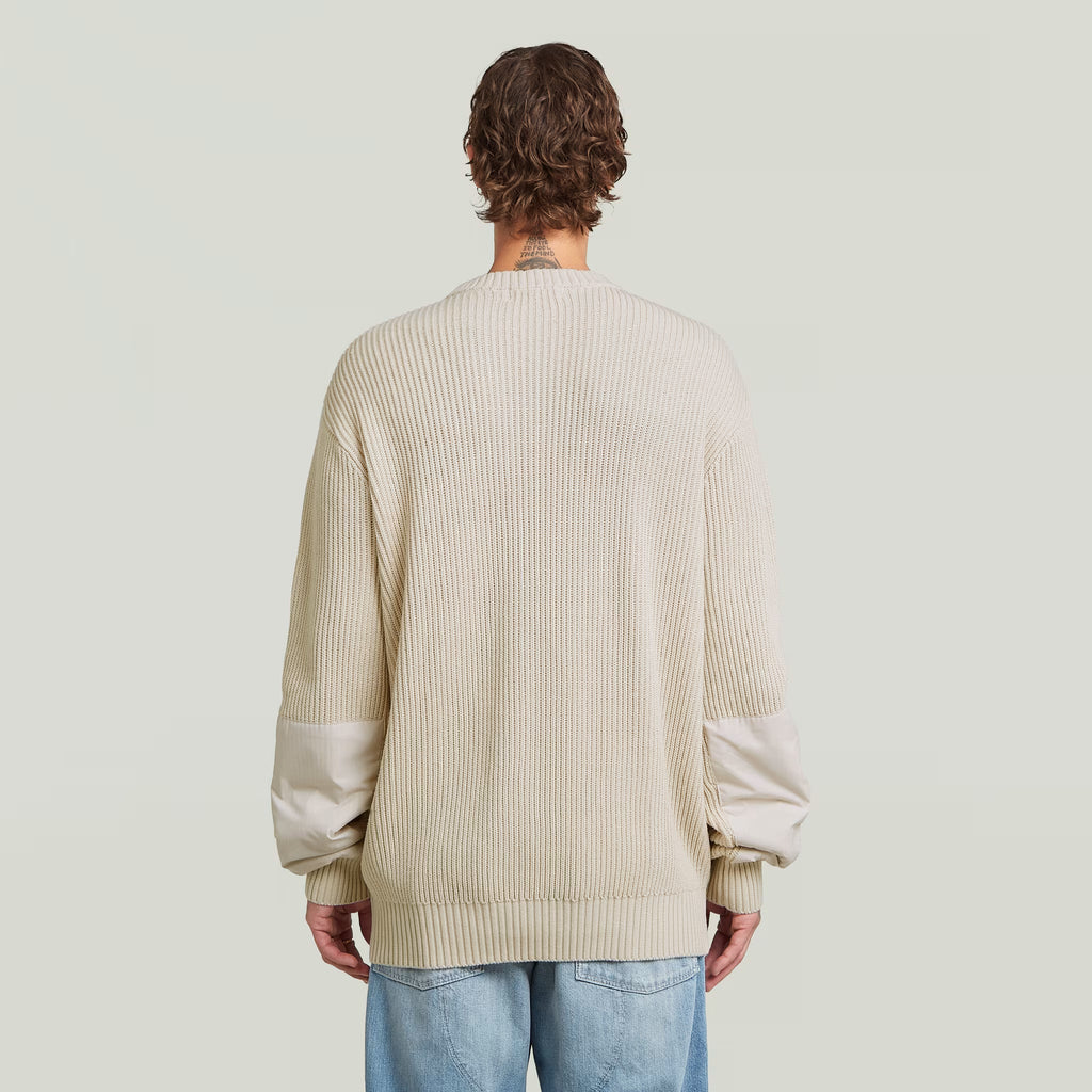 G-Star RAW Woven Mix Whitebalt Knit Pullover - view 2