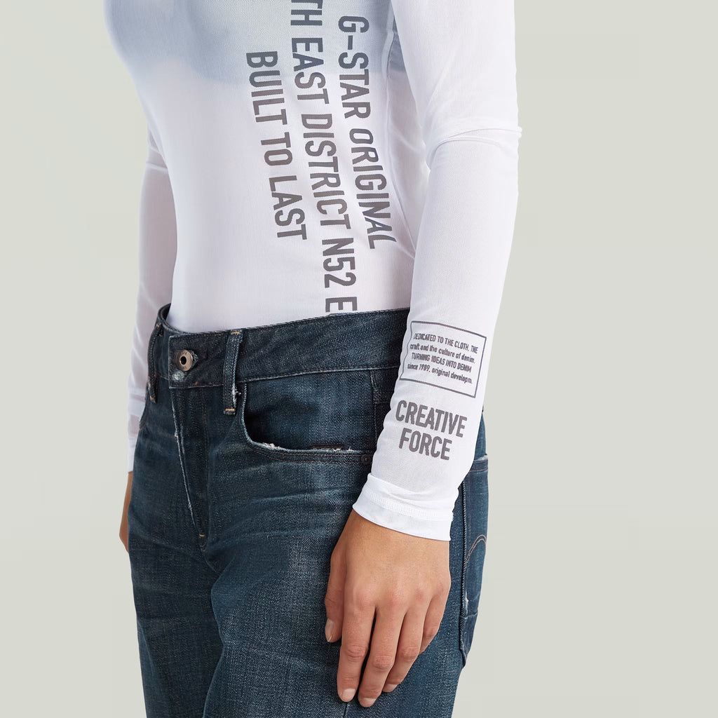 G-Star RAW Stencil Boat Slim White T-Shirt - view 3