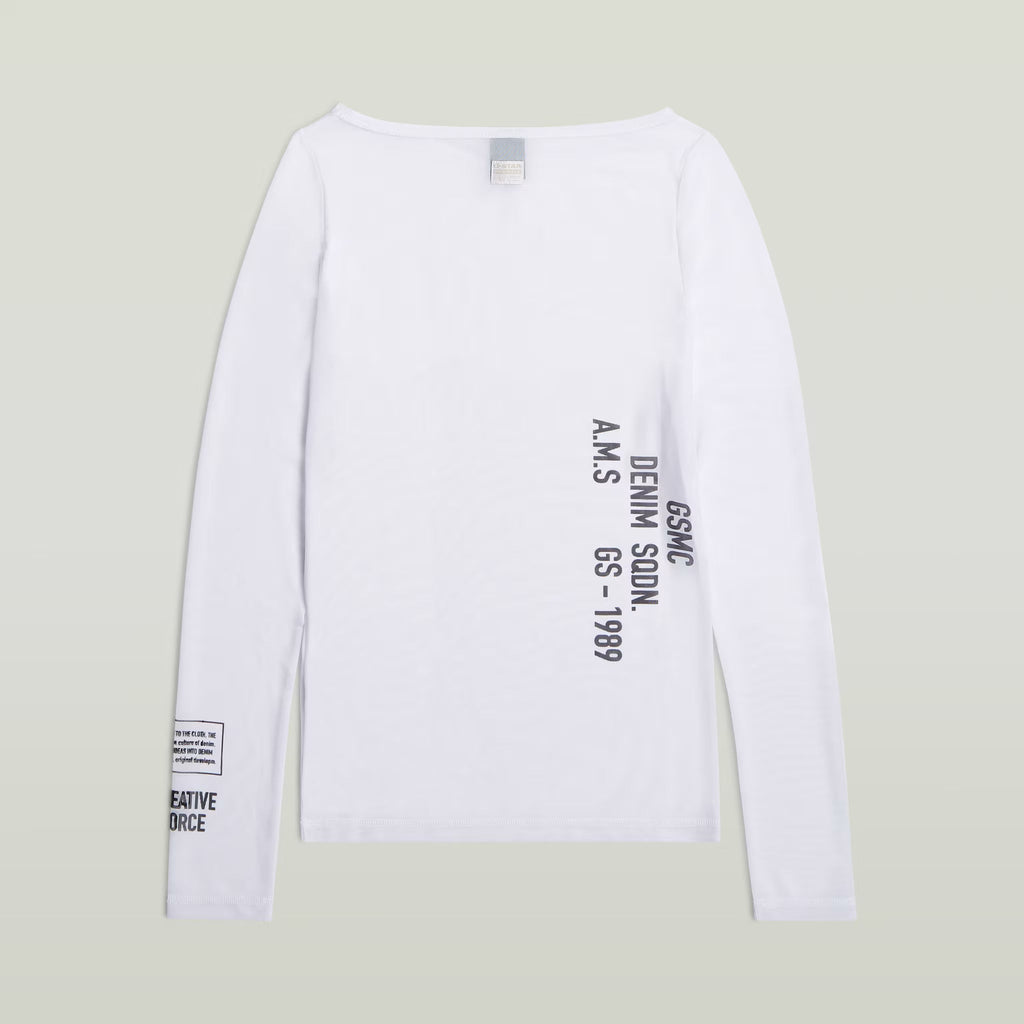 G-Star RAW Stencil Boat Slim White T-Shirt - view 5