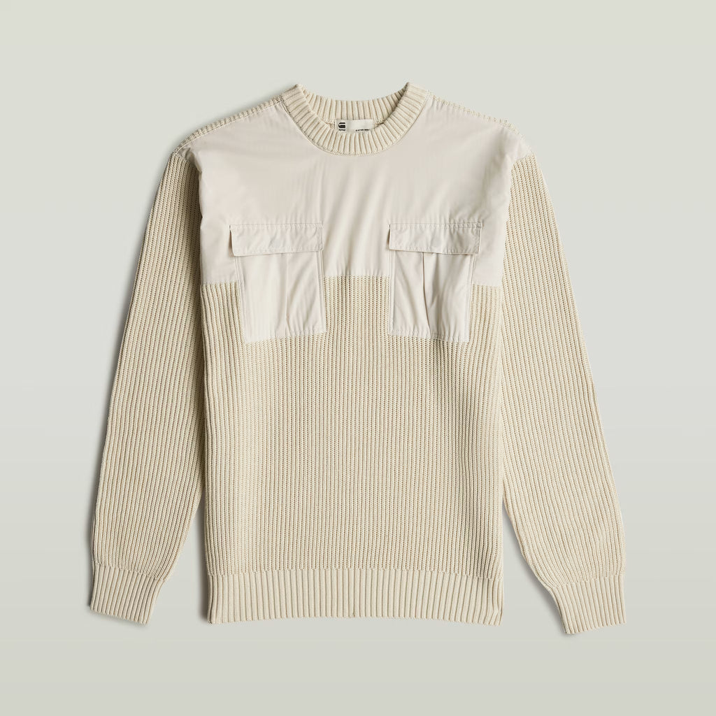 G-Star RAW Woven Mix Whitebalt Knit Pullover - view 4