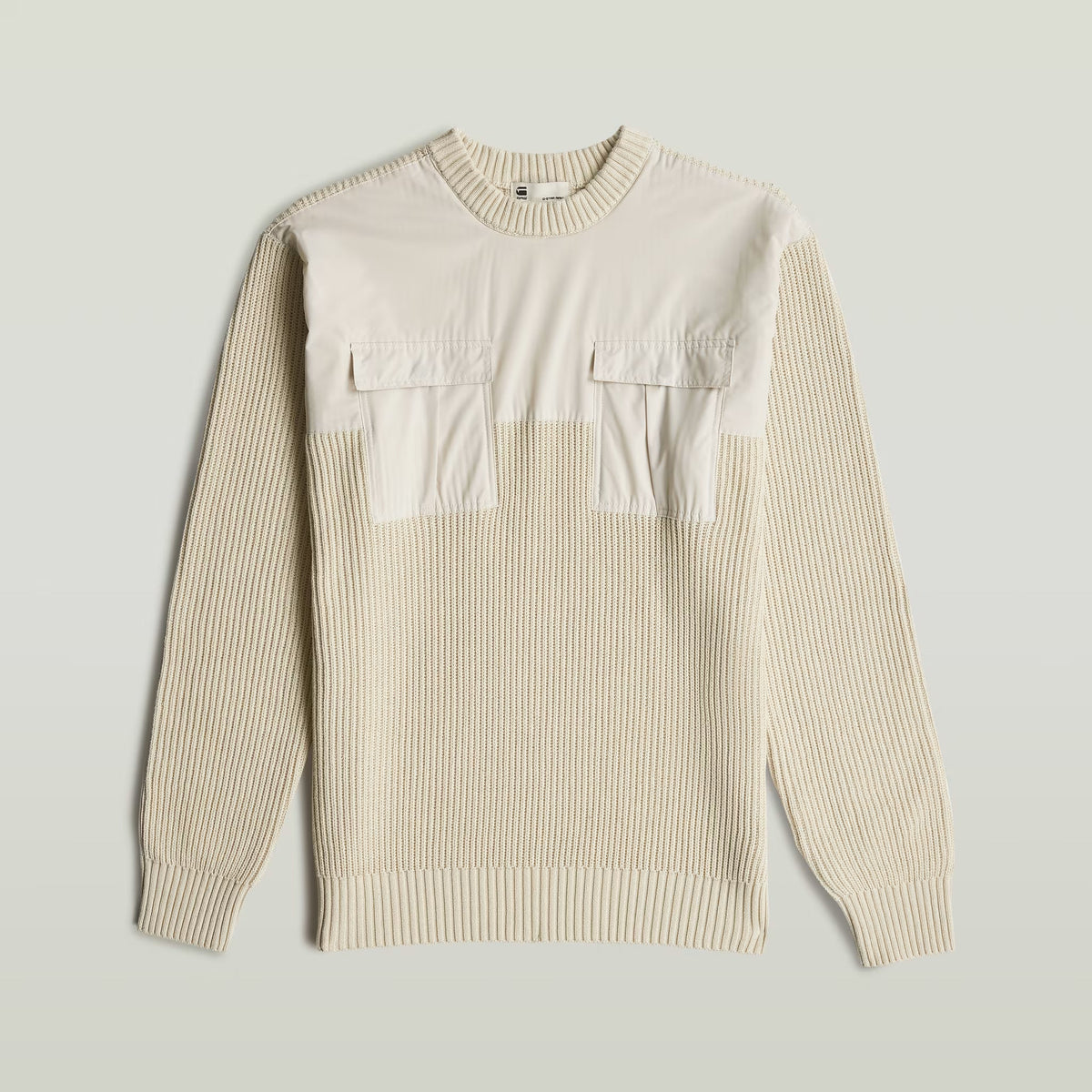 G-Star RAW Woven Mix Whitebalt Knit Pullover - view 4