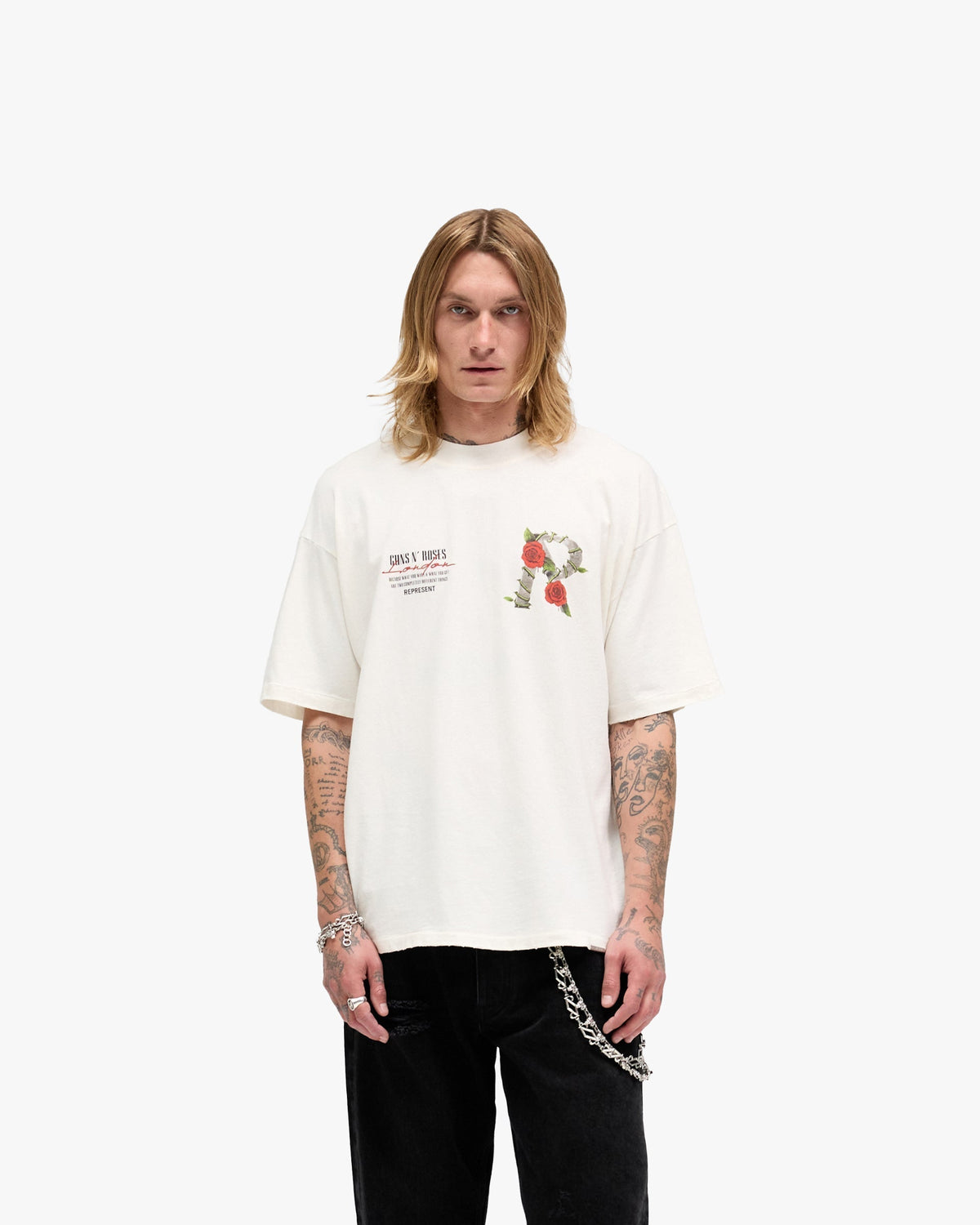 Represent X Guns N' Roses Tour T-Shirt - Flat White