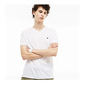 Lacoste Mens Pima Cotton V-Neck T-Shirt TH6710-001 White
