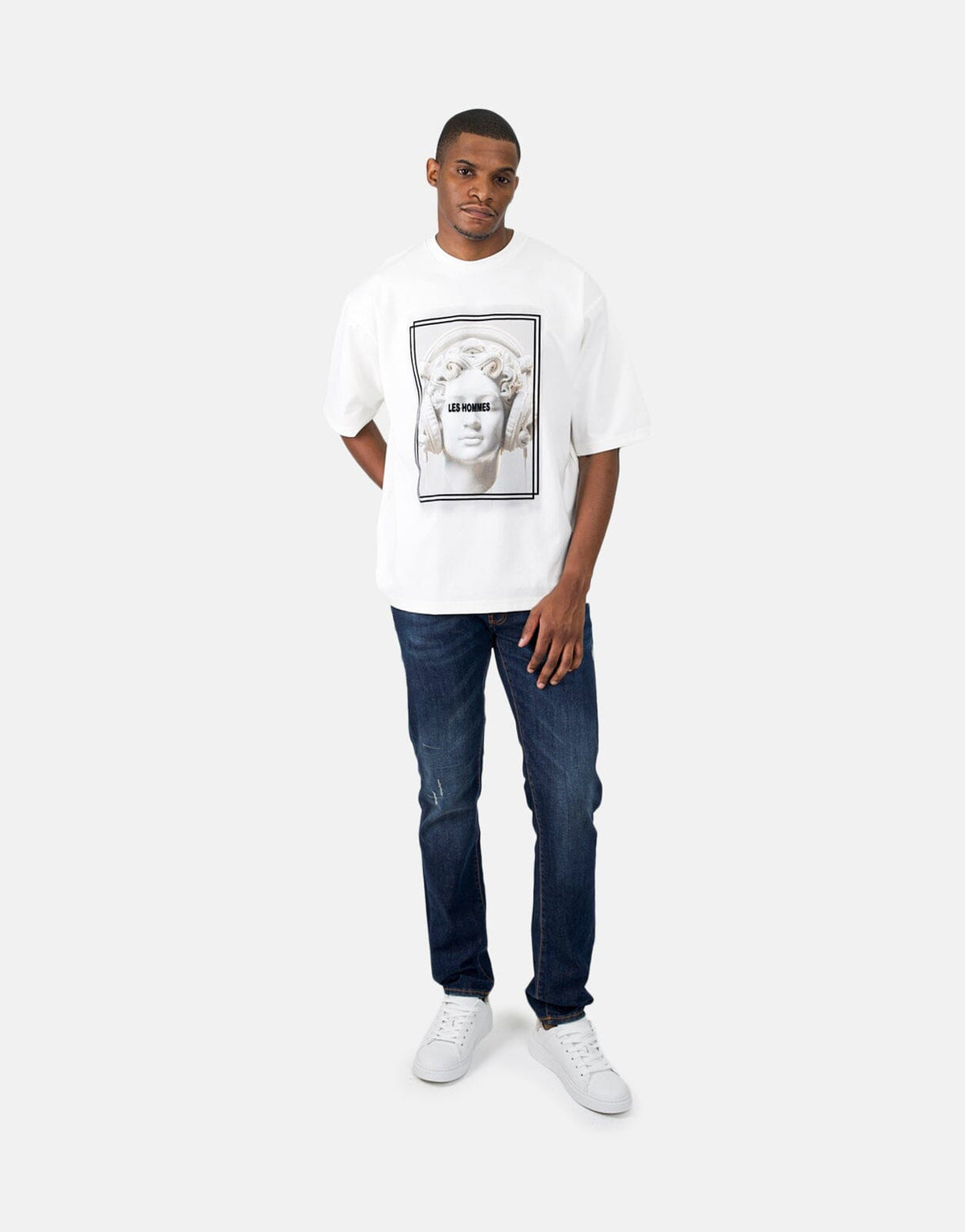 Les Homme Headphones Oversized White T-Shirt - view 2
