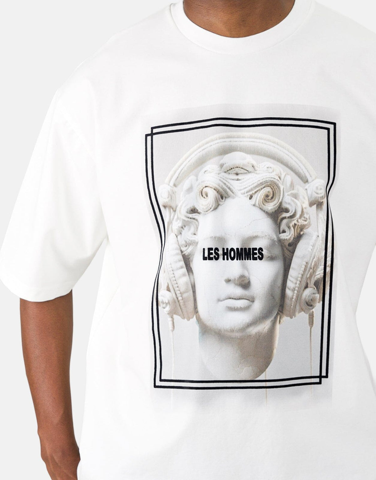 Les Homme Headphones Oversized White T-Shirt - view 4