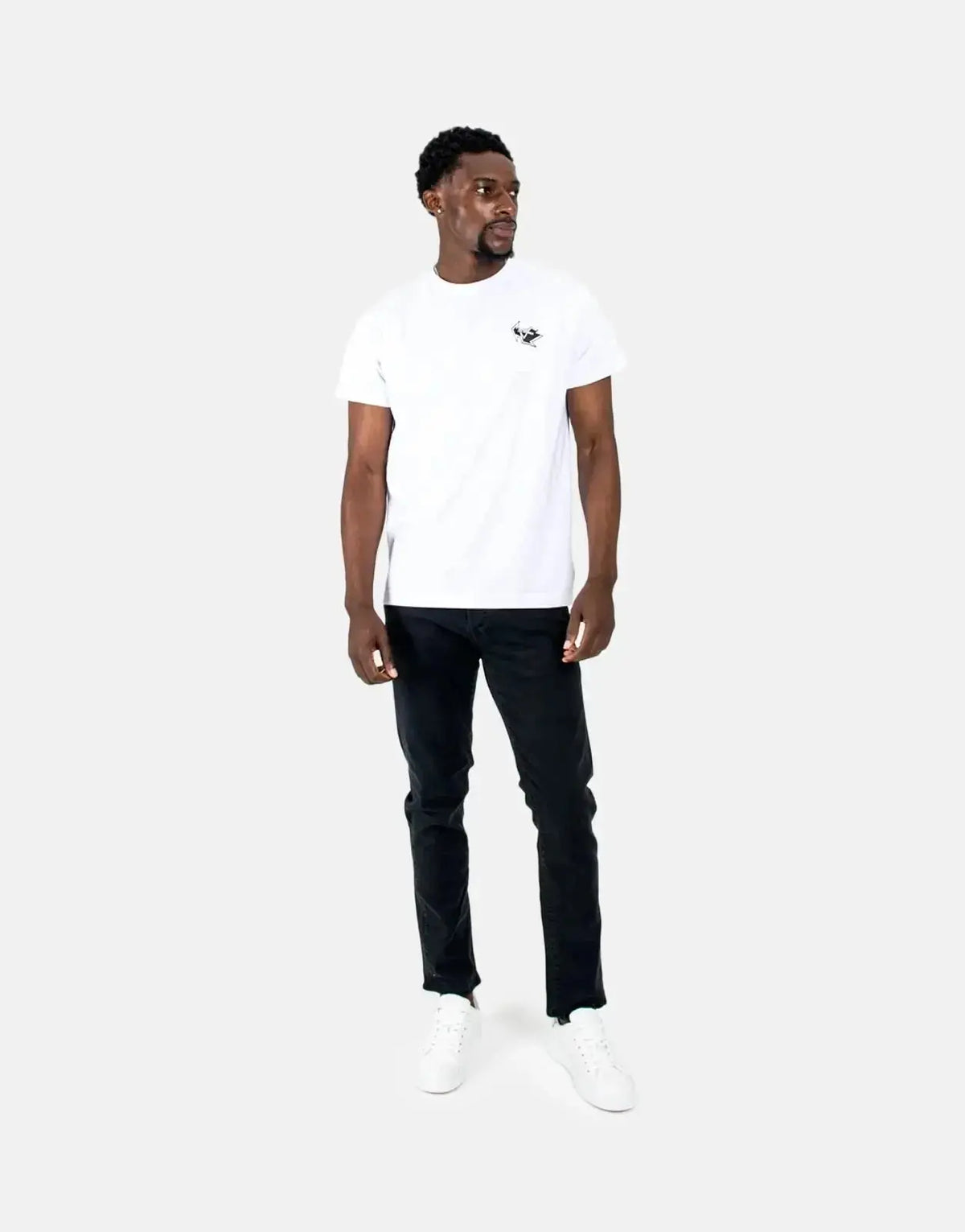 Les Hommes Arrow Back Print White T-Shirt - view 5